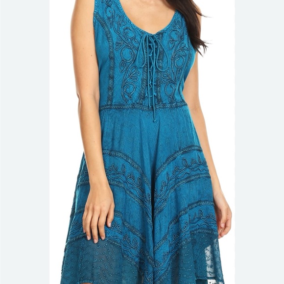 Advance Apparels Dresses & Skirts - Boho/Hippie Embroidered Dress